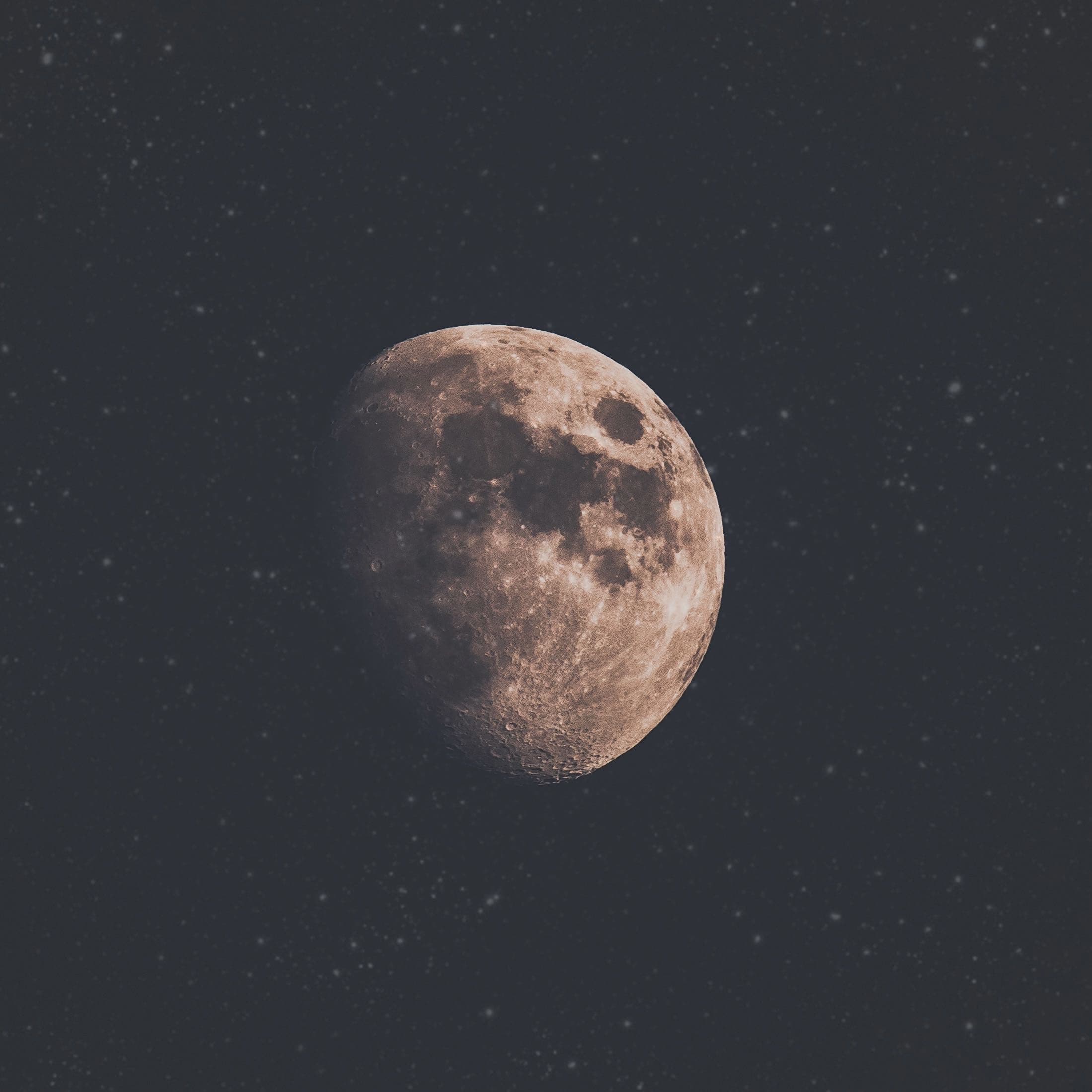 Detailed moon photograph against a dark sky